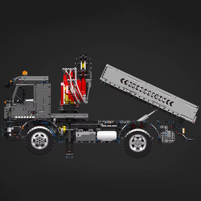 19016 Technical Car Toys the RC Truck Mounted Crane Transport Vehicle Building Block Enginerring Truck Brick Kid Gift
