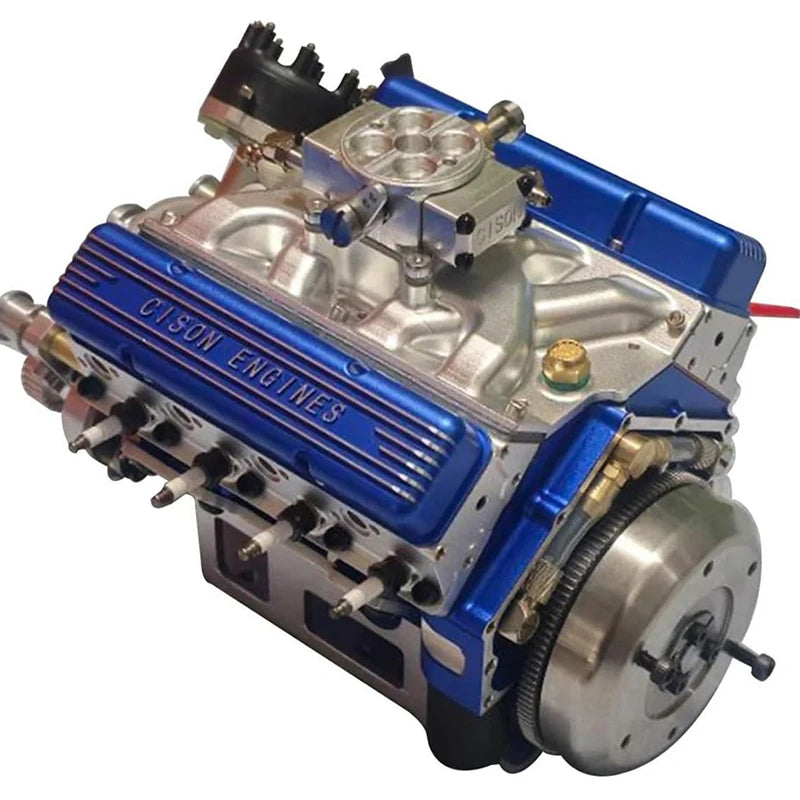Binray Cison V8 Engine Kit Gas Small-Block Engine Model Kits Mini Build Your Own Stem Cison Running Engine Kits That Runs