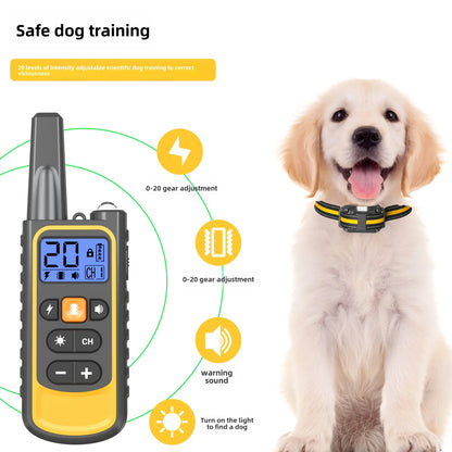 Electric Dog Training Collar Waterproof Dog Bark Collar Pet with Remote Control Rechargeable anti Barking Device All Size Dogs