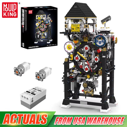 10159 Technical Clock Toys the Motorized Cyberpunk Clock Building Block Assembly Clock Brick Set Kids Christmas Gift