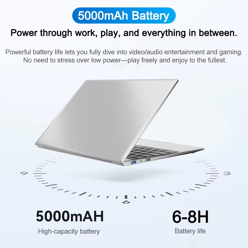 New Ultra Slim Laptop  Core I7 8650U 15.6" 32GB RAM 2TB SSD Gaming PC Office Study Computer PC Windows 11 Pro
