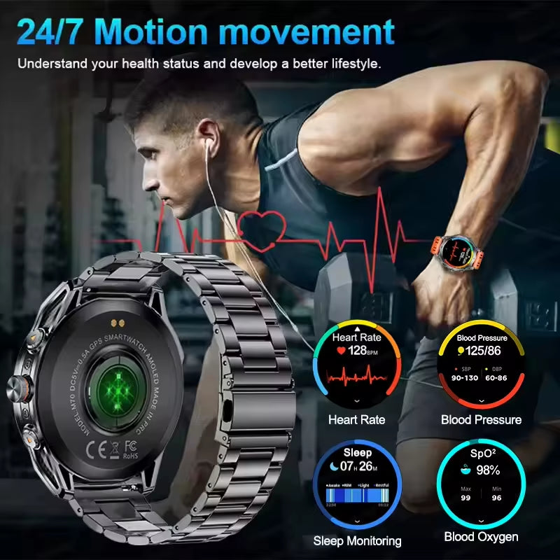 New T-Rex3 Ultra 1000Mah Battery Smart Watch Built in GPS Compass 10ATM Waterproof Sports Tracker Outdoors Military Smartwatches