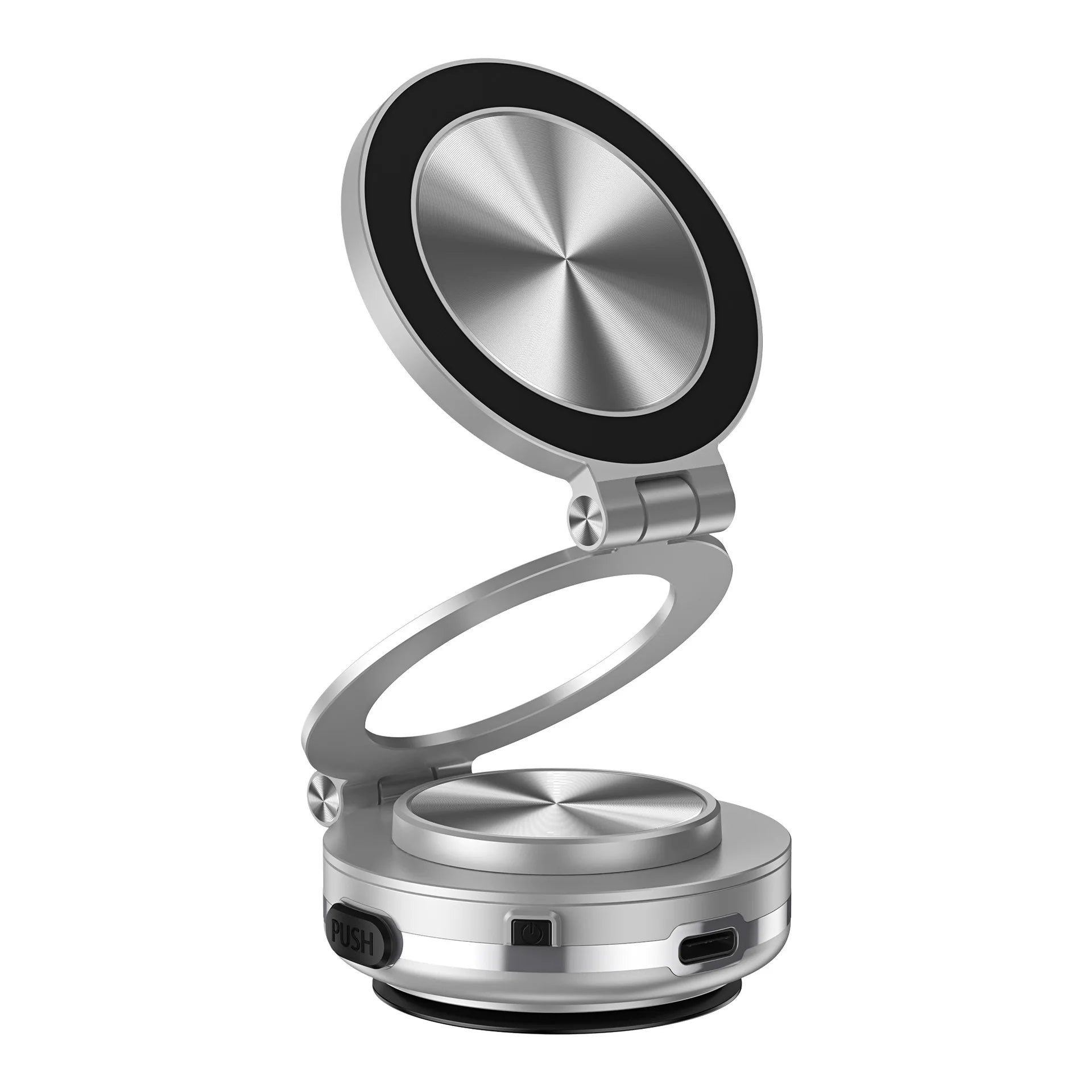 15W Wireless Charger Double Sides Phone Holder Magnetic Vacuum Adsorption Bracket Foldable GPS Stand Electric Sucker Cup Suppor