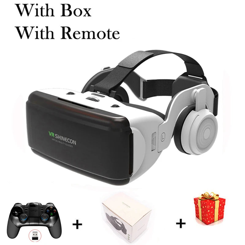 VR Shinecon Helmet 3D Glasses Virtual Reality for Smartphone Smart Phone Headset Goggles Casque Wirth Viar Binoculars Video Game