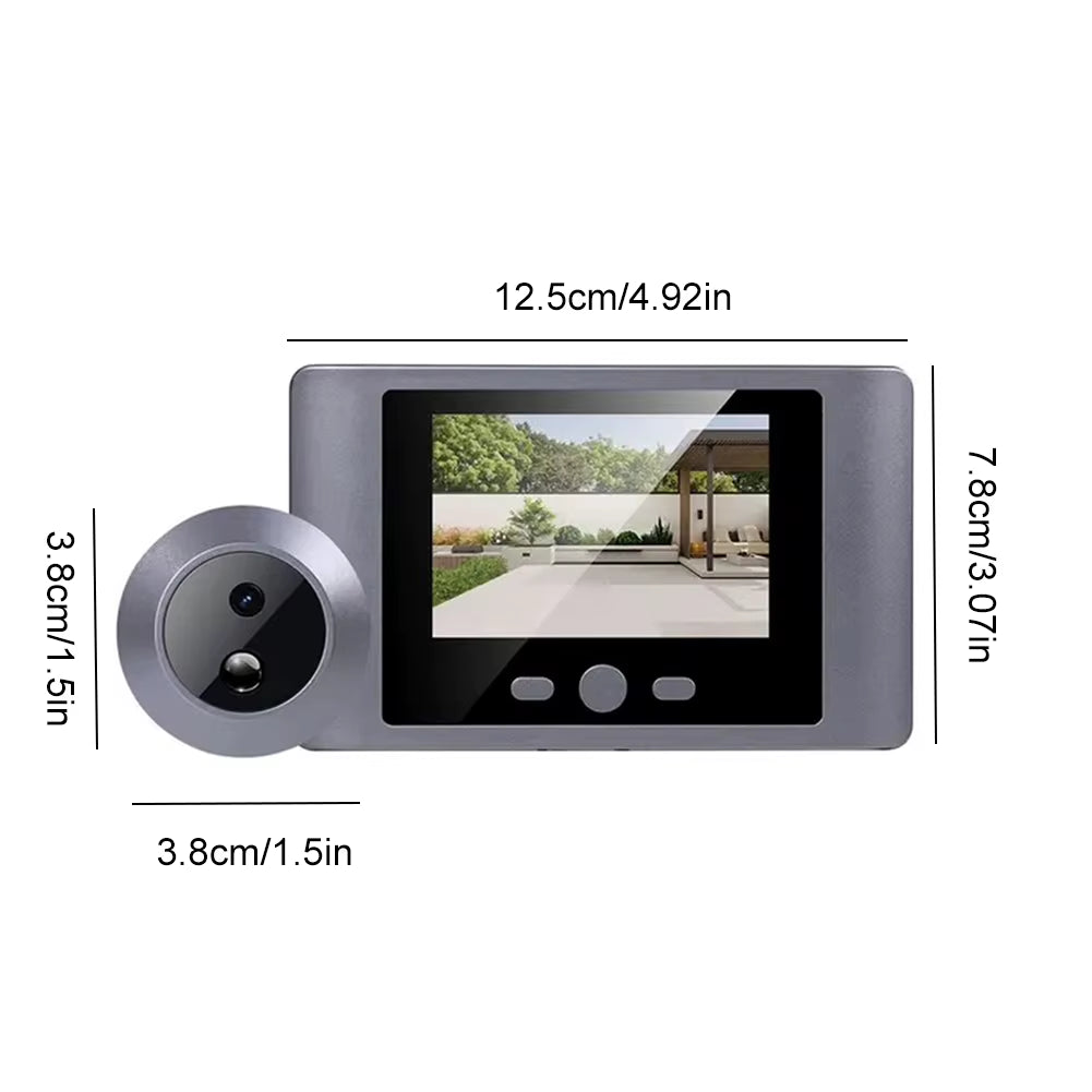 Mini Peephole Smart Wireless Door Viewer Camera PIR Motion Detection Smart Peephole Video Doorbell 2000Mah Digital Door Viewer