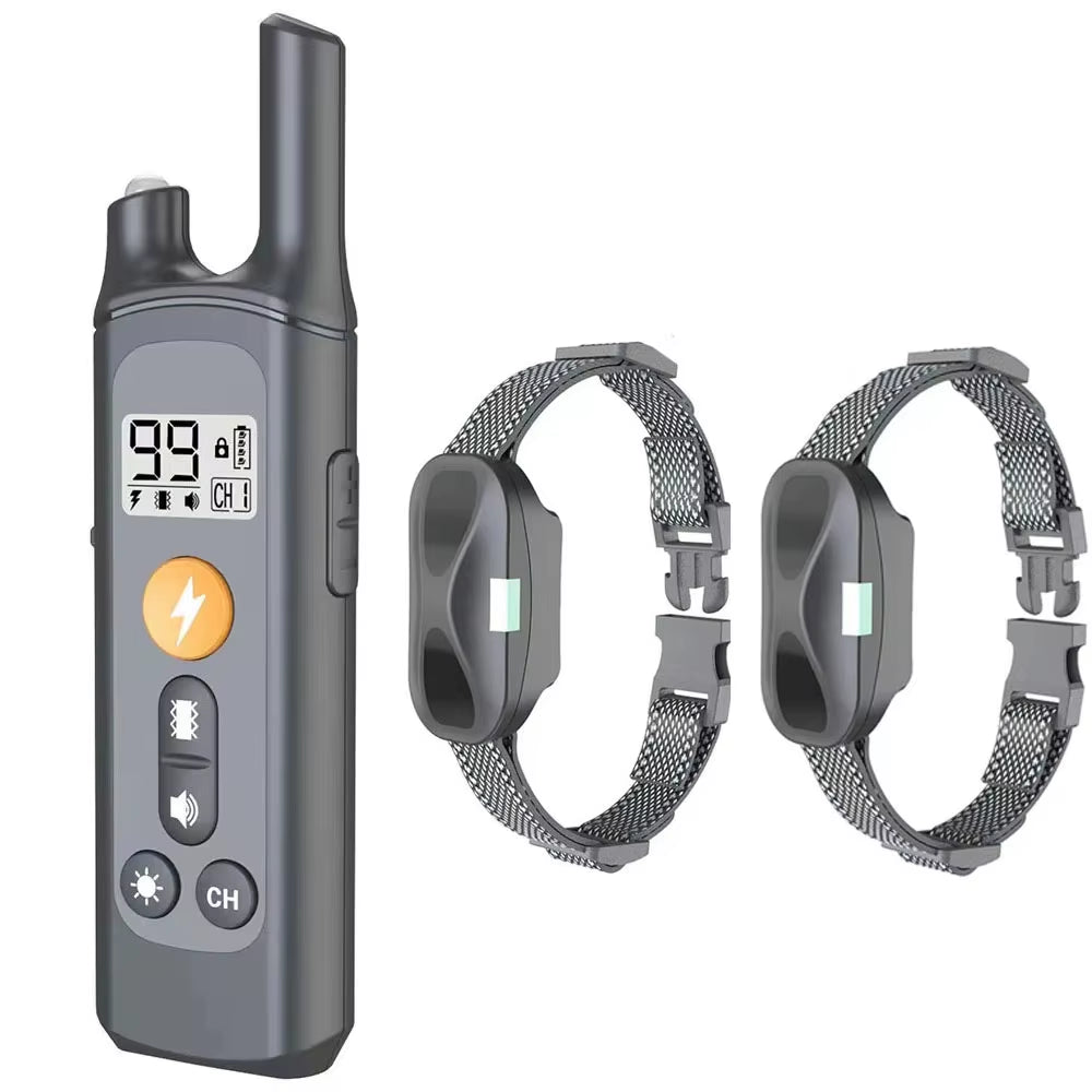 New Electric Remote Control Dog Trainer Bark Stopper Electronic Shock Collar Rechargeable Waterproof Pet Dog Barking Prevention