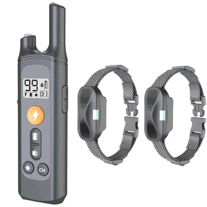 New Electric Remote Control Dog Trainer Bark Stopper Electronic Shock Collar Rechargeable Waterproof Pet Dog Barking Prevention