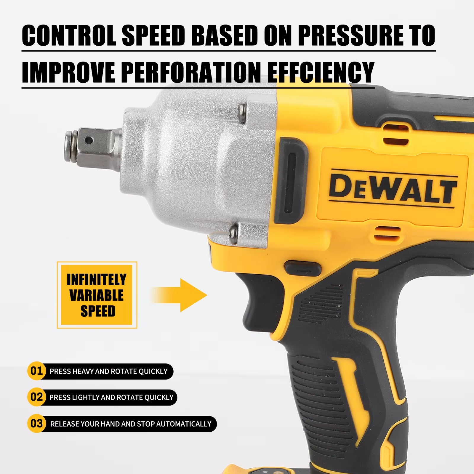 High Torque Brushless 20V Electric Impact Wrench Lithium Battery Powered Electric Durable for Professiona DCF900