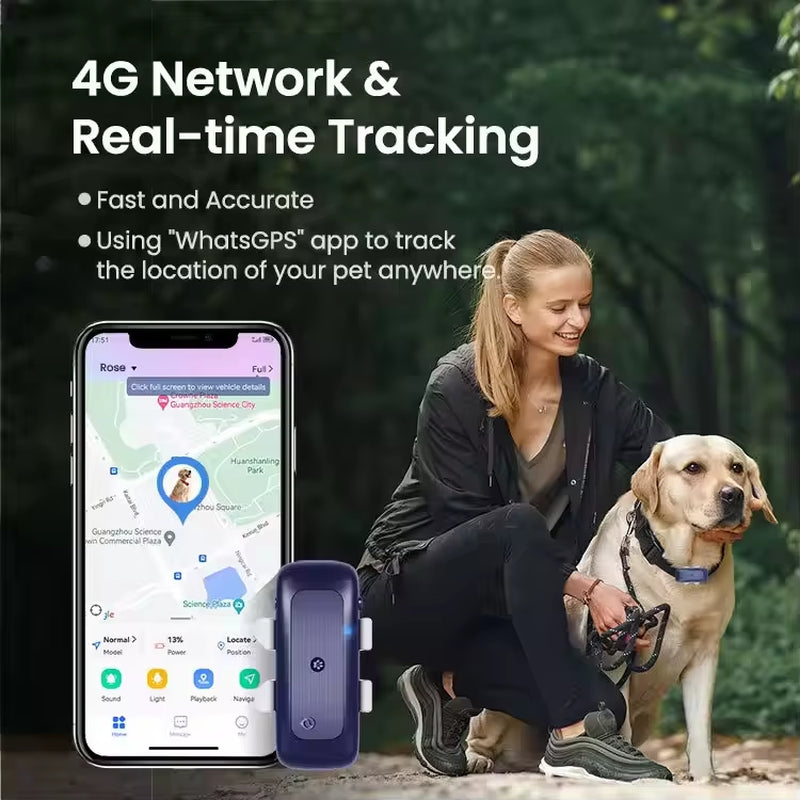 Wifi Dog Fence Electric Collar Wireless IP67 Waterproof Real-Time Accurate Positioning Pet GPS Location Tracking Device