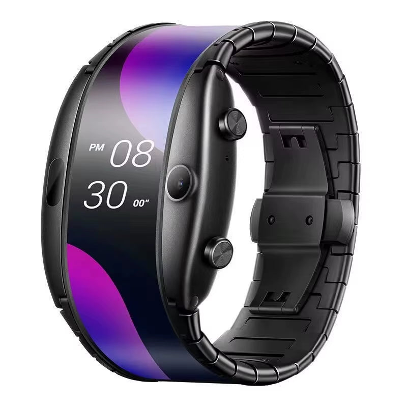 Original Nubia Bluetooth Smart Watch Alpha Flexible Display Smartwatch 4G Internet Mobile Heart Rate Detection GPS Positioning