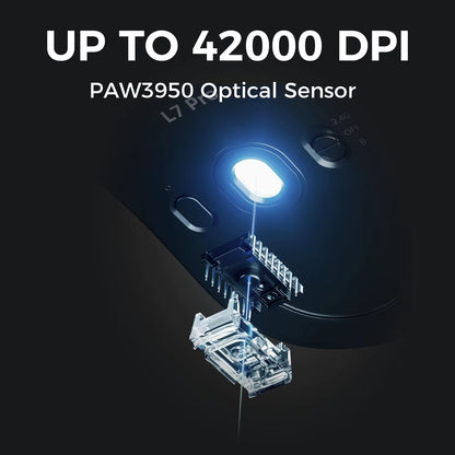 L7 Wireless Gaming Mouse L7 Ultra PAW3395 26K Sensor Dual 8K Polling 39G Ultra-Lightweight2.4Ghz Rf/Bt/Wired Tri-Mode