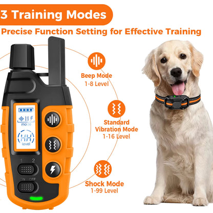 3300Ft Electric Dog Training Collar Remote Control Waterproof Pet Behaviorfor 5-120Lbs Puppy with Shock Vibration Beep