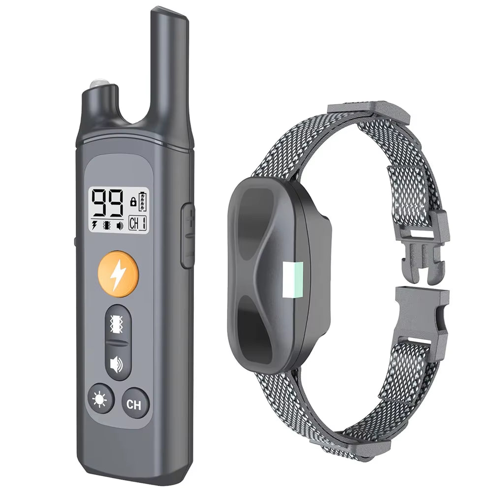 New Electric Remote Control Dog Trainer Bark Stopper Electronic Shock Collar Rechargeable Waterproof Pet Dog Barking Prevention