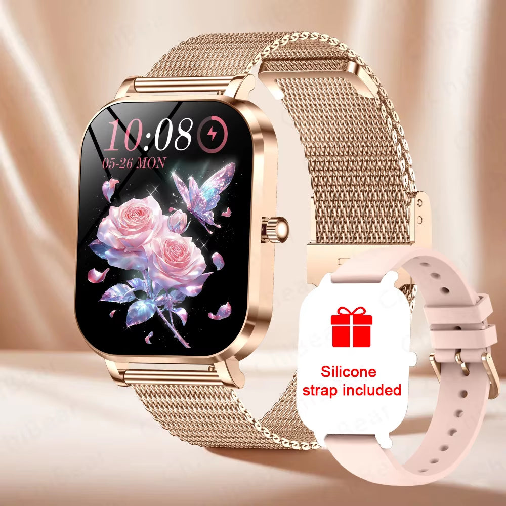 2025 New Smart Watch Women Gift 8.8Mm Ultra-Thin Body Heart Rate Waterproof Outdoor Sport BT Call Smartwatch for Android IOS