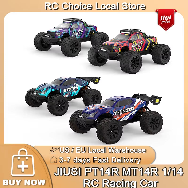 PT14R MT14R V3 1/14 RC Racing Car 3S Battery 4WD 80Km/H Brushless Motor 2.4G Remote Control High Speed Off-Road RC Truck