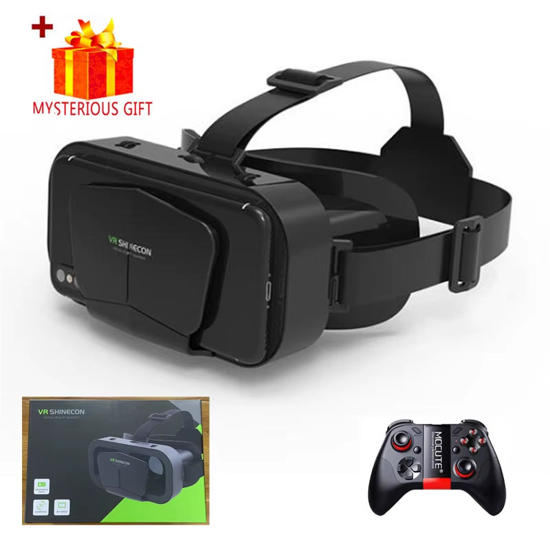 Shinecon Virtual Reality Viar 3D VR Glasses Device Helmet Lenses Headset Goggle Smart for Smartphone Cell Phone Mobile Realidade