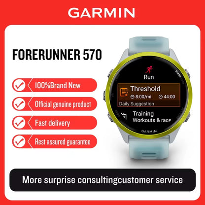 Forerunner 570 Outdoor Sports Watch with Running Voice Commands and Smartwatch Features