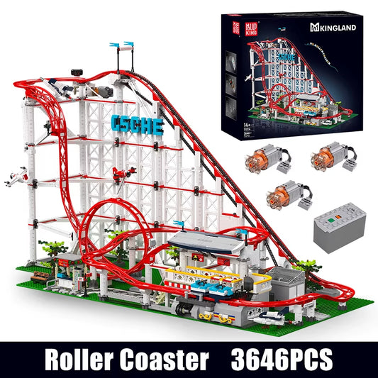 11014 the Motorized Rolle Coaster Building Block Assembly Technical Rolle Coaster Brick Toys Kids Christmas Gift