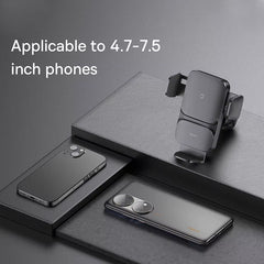 Baseus 15W Qi Wireless Car Phone Holder - Effortless Fast Charging & Auto-Clamping for iPhone and Samsung