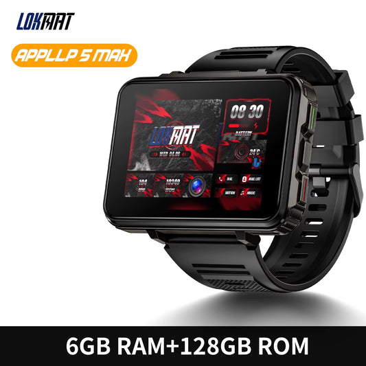 APPLLP 5 MAX Android Watch Phone Square Big Screen Wifi 4G Calls Smartwatches Dual Camera with Flashlight Gaming Watch