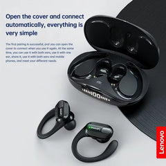 XT80 Wireless Headphones Bluetooth 5.3 Earphones True with Mic Button Control Noise Reduction Earhooks Waterproof Headset