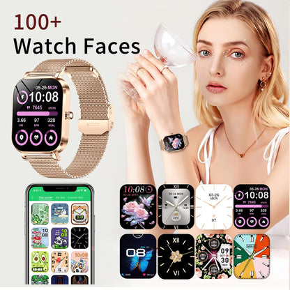 2025 New Smart Watch Women Gift 8.8Mm Ultra-Thin Body Heart Rate Waterproof Outdoor Sport BT Call Smartwatch for Android IOS