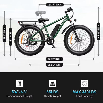 Wholesale off Road 26 Inch Fat Electric Electronic Pedal Assist Cross Trek Bike 1500W Import Bicycle from China