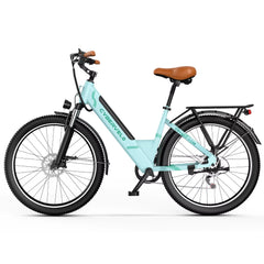 Experience the Thrill of the 26" Step-Thru Electric Bike with 1000W Peak Motor and 80-Mile Range - Perfect for City Commuting!