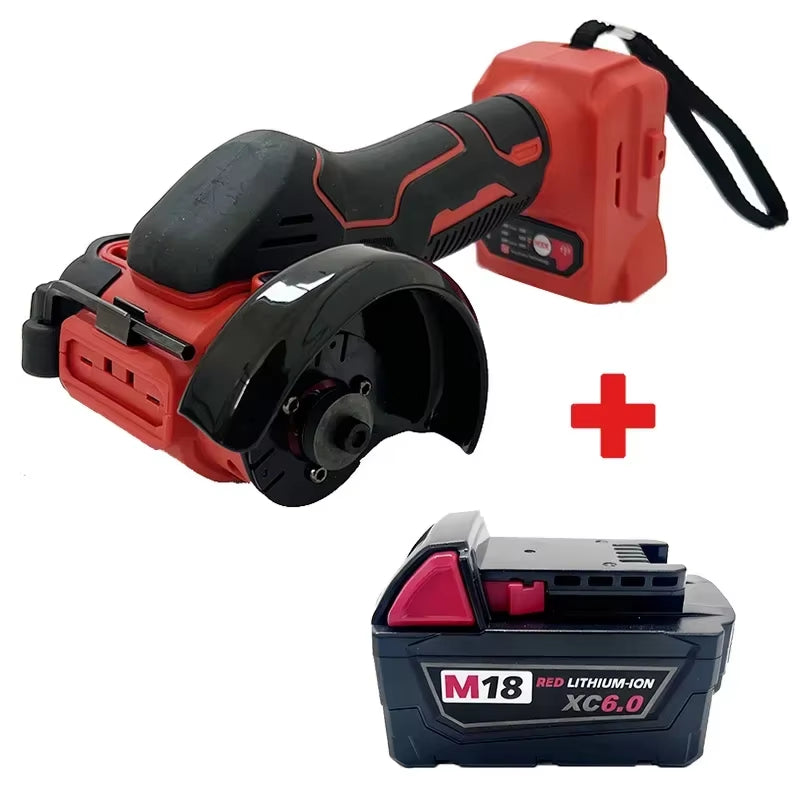 3 Inch Wireless Electric Mini Angle Grinder Grinding Cutting Polishing Machine Circular Saw Power Tool for 18V Battery