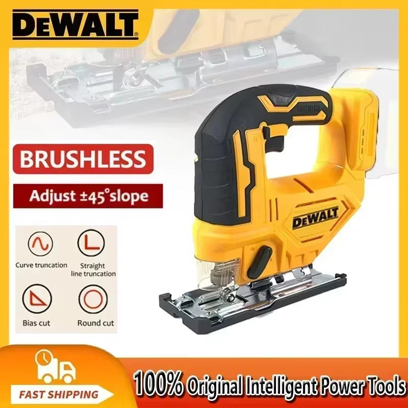 Brushless Curve Saw 20V Cordless Electric Jig Saw Portable Multifunction Adjustable Woodworking Power Tool