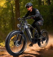 P2 Electric Bike for Adults，Long Rang 90 Miles Electric Bicycle，Peak 5000W Dual Motor 52V 23AH E Bike，Max Speed 36 MPH
