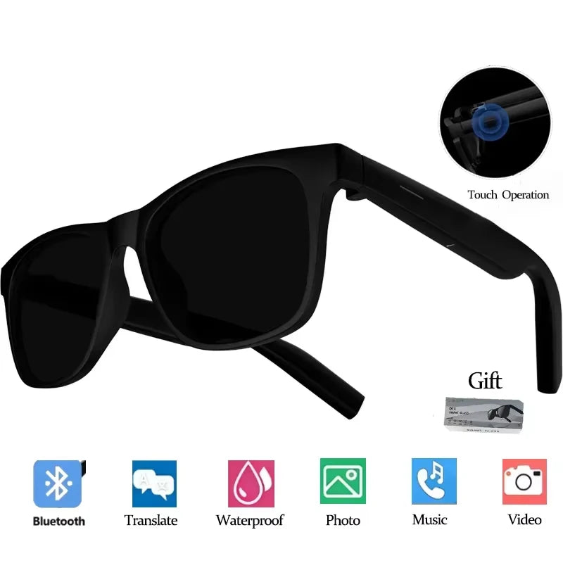 Revolutionary AI Smart Glasses with 8K Camera, Touch Control, and Voice Assistant – Your Ultimate Bluetooth Sunglasses for Music, Calls, and More!