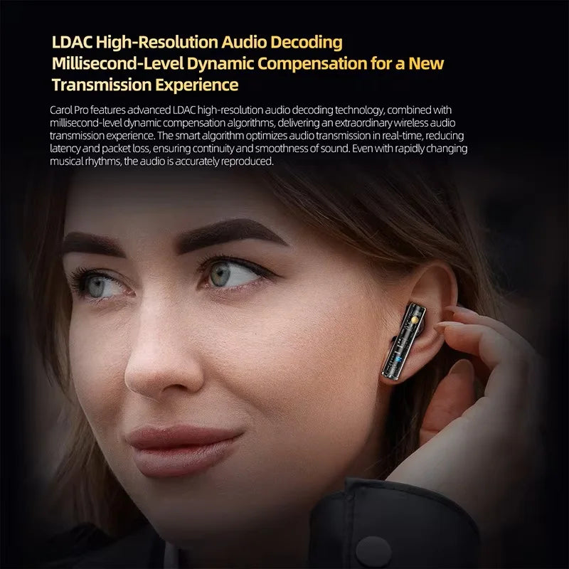 KZ Carol Pro TWS Bluetooth 5.4 Earphone True Wireless Active Noise Reduction 6 Mics Waterproof Earplugs LDAC SBC Audio In-Ear