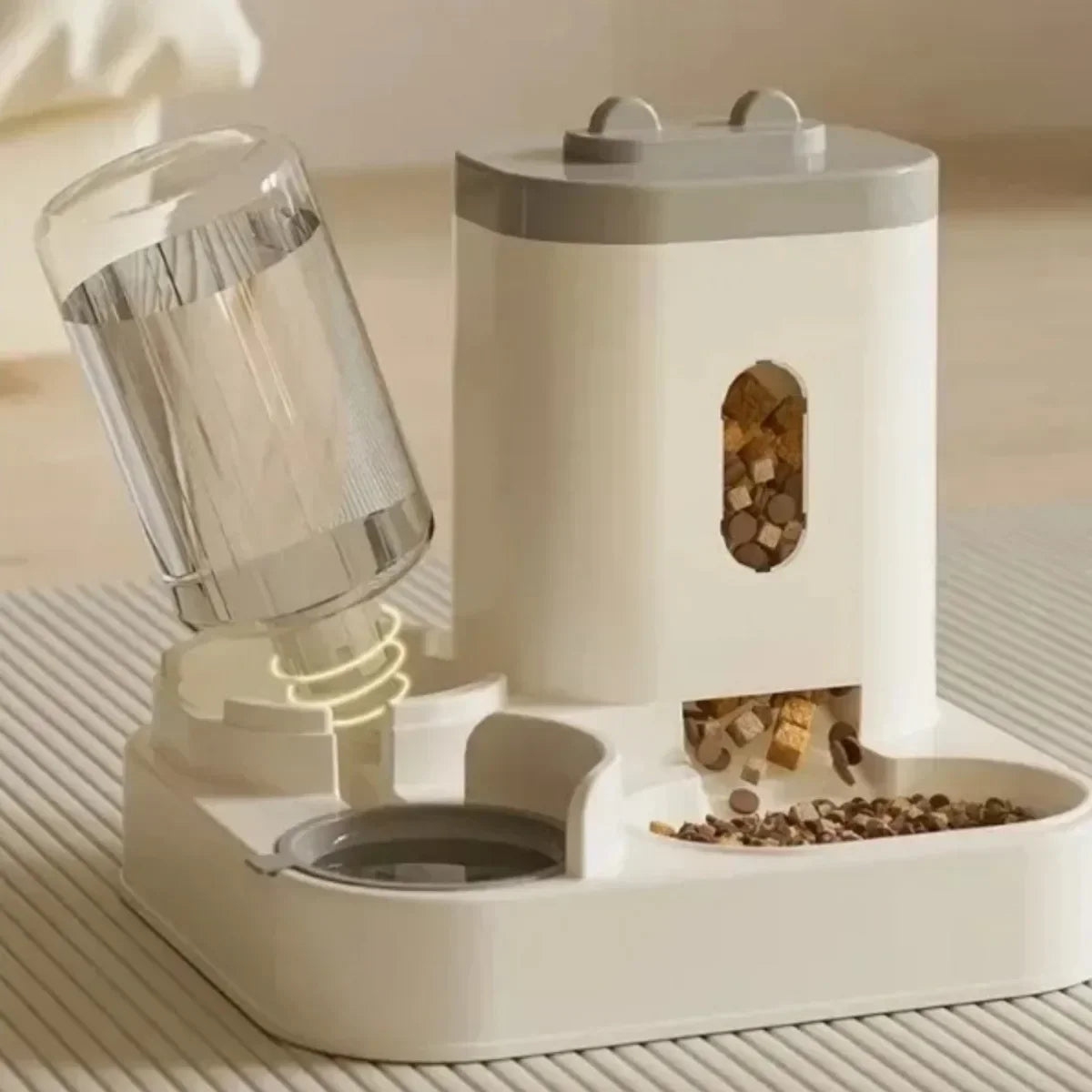 Revolutionary Automatic Cat and Dog Feeder with Water Fountain - Large Capacity Pet Food Dispenser for Busy Pet Owners