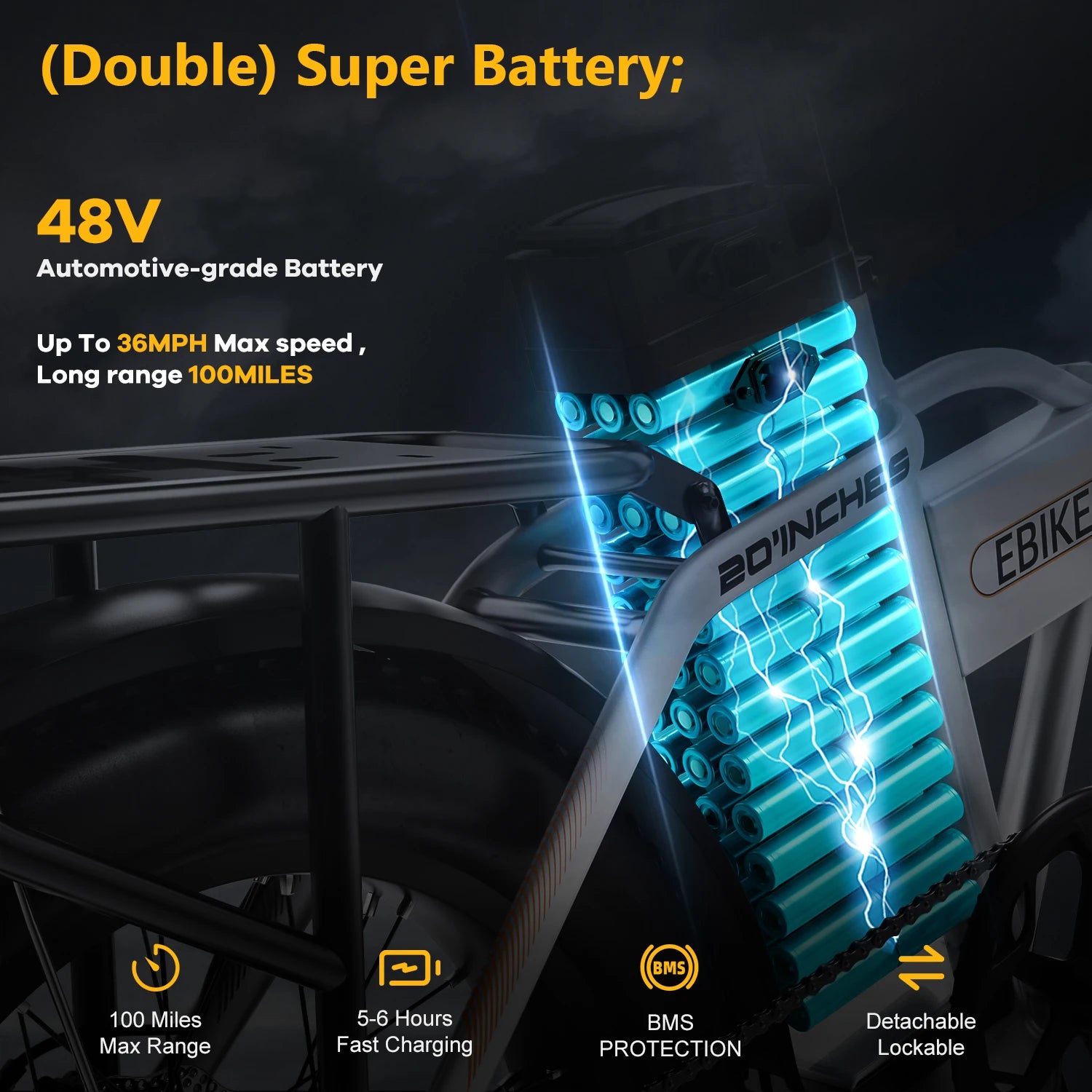 1000W Ebike for Adults,Removable Battery Ebike,28+Mph,Foldable Electric Bike,80 Miles Max Range,Fat Tire EK4 EK5