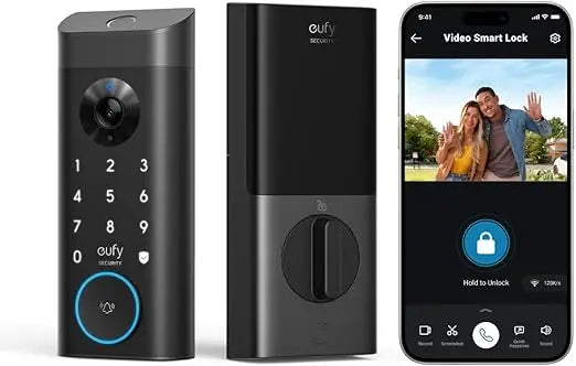 Video Smart Lock E330, 3-In-1 Camera+Doorbell+Fingerprint Keyless Entry Door Lock, Smart Built-In Wi-Fi Deadbolt for Front Door