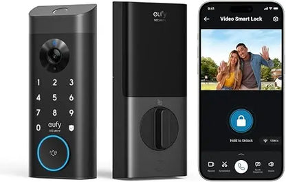 Video Smart Lock E330, 3-In-1 Camera+Doorbell+Fingerprint Keyless Entry Door Lock, Smart Built-In Wi-Fi Deadbolt for Front Door