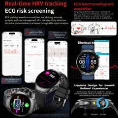 2026 New Accurate Diagnosis Smart Watch Body Fat ECG Blood Oxygen BP Health Sport HD AMOLED Screen Call Smart Watch Men Women