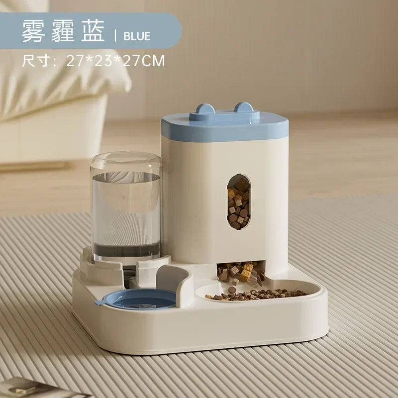Revolutionary Automatic Cat and Dog Feeder with Water Fountain - Large Capacity Pet Food Dispenser for Busy Pet Owners