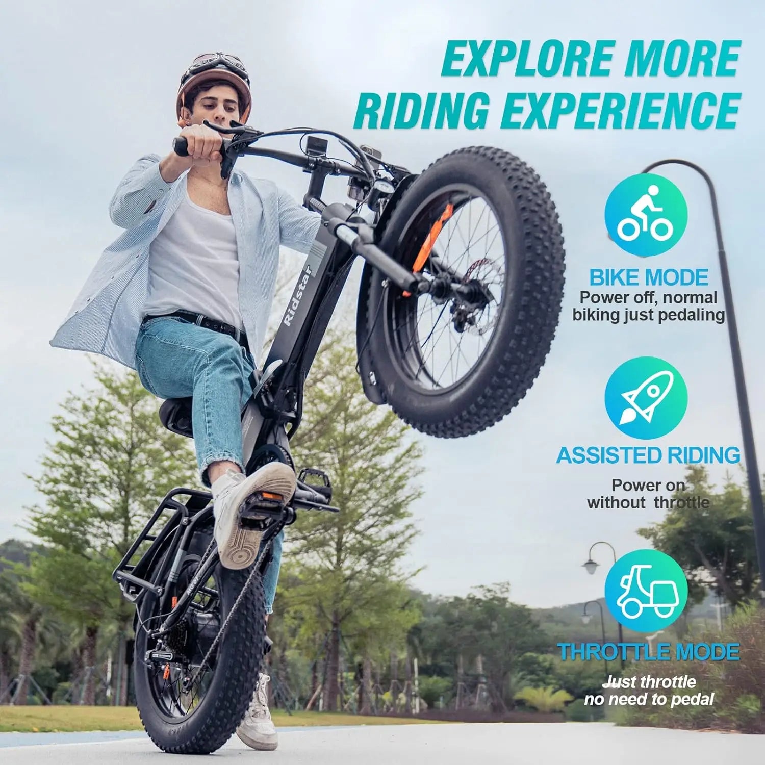 Folding Electric Bike for Adults 1500W Motor 30MPH 48V 15AH 20" Fat Tire City Commuter Mountain E-Bike Foldable Bicycle