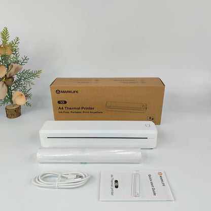 X8 Mini A4 Thermal Printer Bluetooth Photos PDF Document Printing Inkless Machine for Office Work Home School Travel