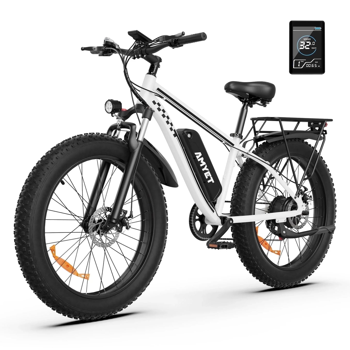 Electric Bike EB26 Adults Electric Bicycle Peak 1500W 48V 15AH E Bike 26" Fat Tire Mountain Bike 31Mph Electric Dirt Bike