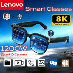 Revolutionary AI Smart Glasses with 8K Camera, Touch Control, and Voice Assistant – Your Ultimate Bluetooth Sunglasses for Music, Calls, and More!