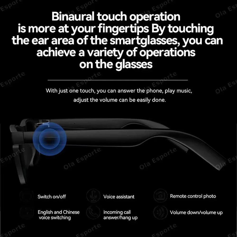Revolutionary AI Smart Glasses with 8K Camera, Touch Control, and Voice Assistant – Your Ultimate Bluetooth Sunglasses for Music, Calls, and More!
