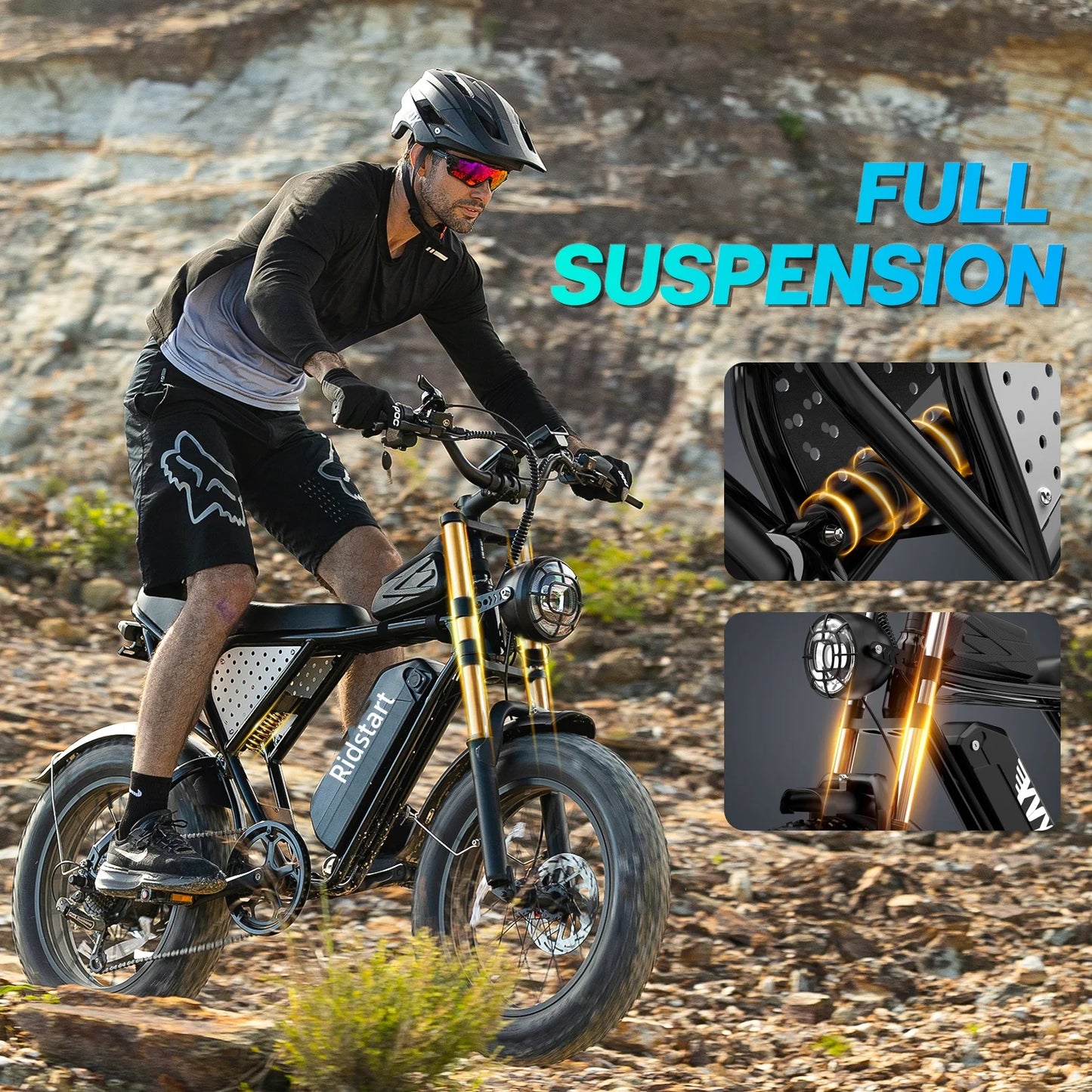 Electric Bike for Adults 1500W 33MPH 48V 20AH 20" Fat Tire Dirt Bike Shimano 7-Speed E-Bike Commuter Ebike Motorcycle