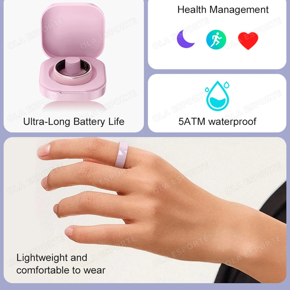 Revolutionary Smart Couple Ring: Bluetooth-Enabled Fitness Tracker with Heart Rate and Sleep Monitoring – Waterproof & Stylish!