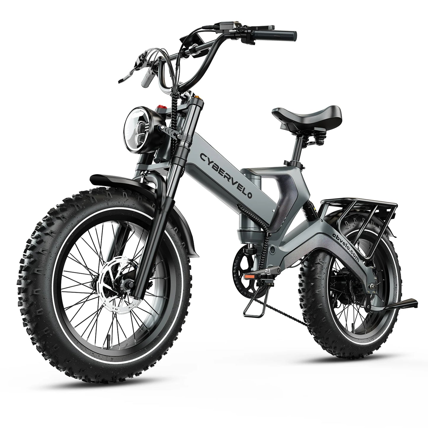 2000W Peak Folding Electric Bike for Adults, 30+MPH , 48V 25Ah Removable Battery, 20" Fat Tire E-Bike ,Off-Road EK6