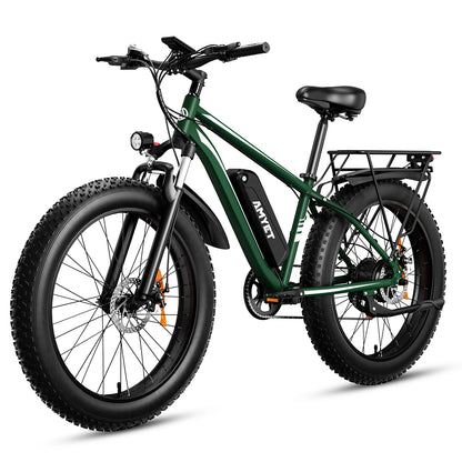 Electric Bike EB26 Adults Electric Bicycle Peak 1500W 48V 15AH E Bike 26" Fat Tire Mountain Bike 31Mph Electric Dirt Bike