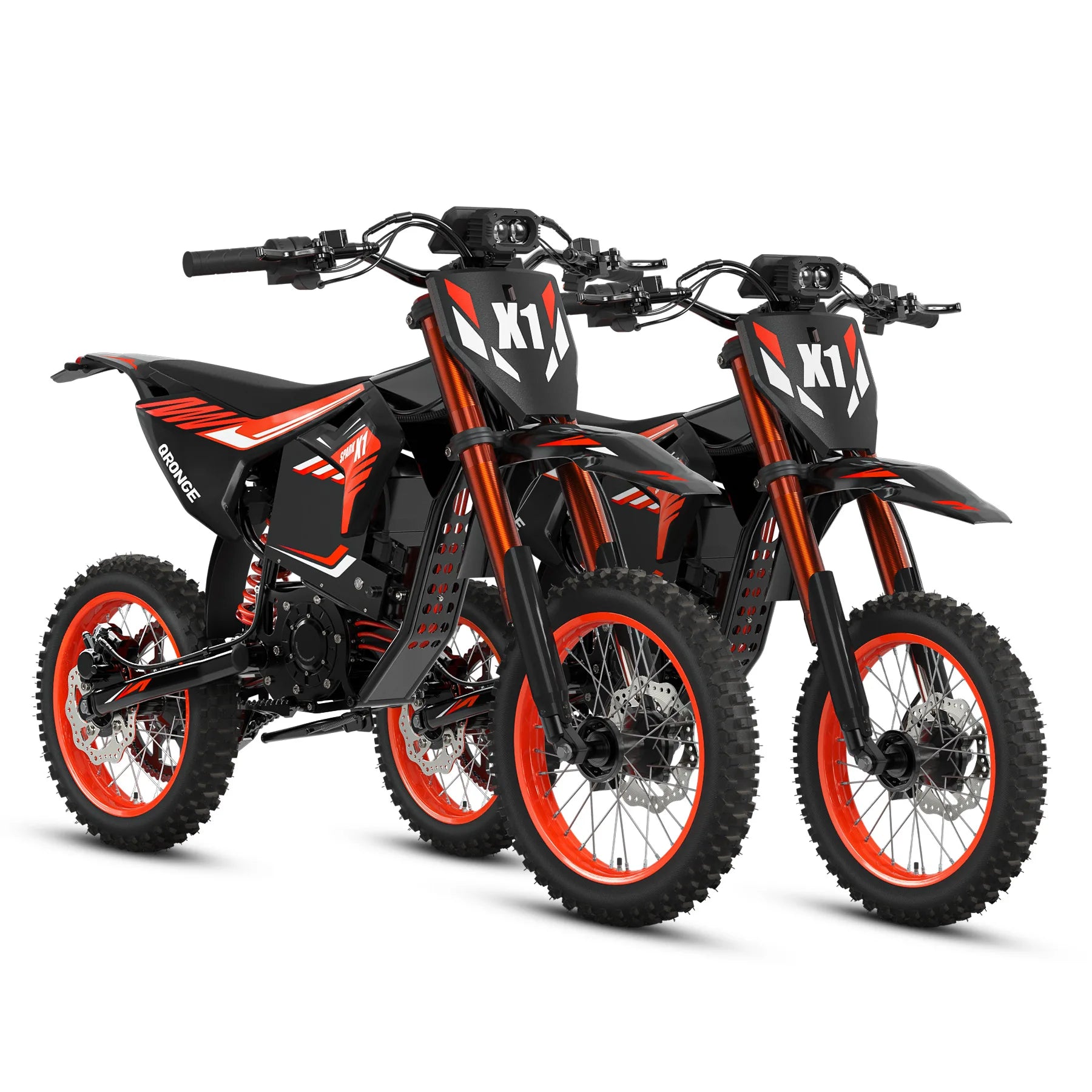 X1 Spark Electric Dirt Bike 4500W Peak 60V 28.8Ah 50MPH Electric Motorcycle 14/12" Fat Tire Mountain Off-Road E-Bike