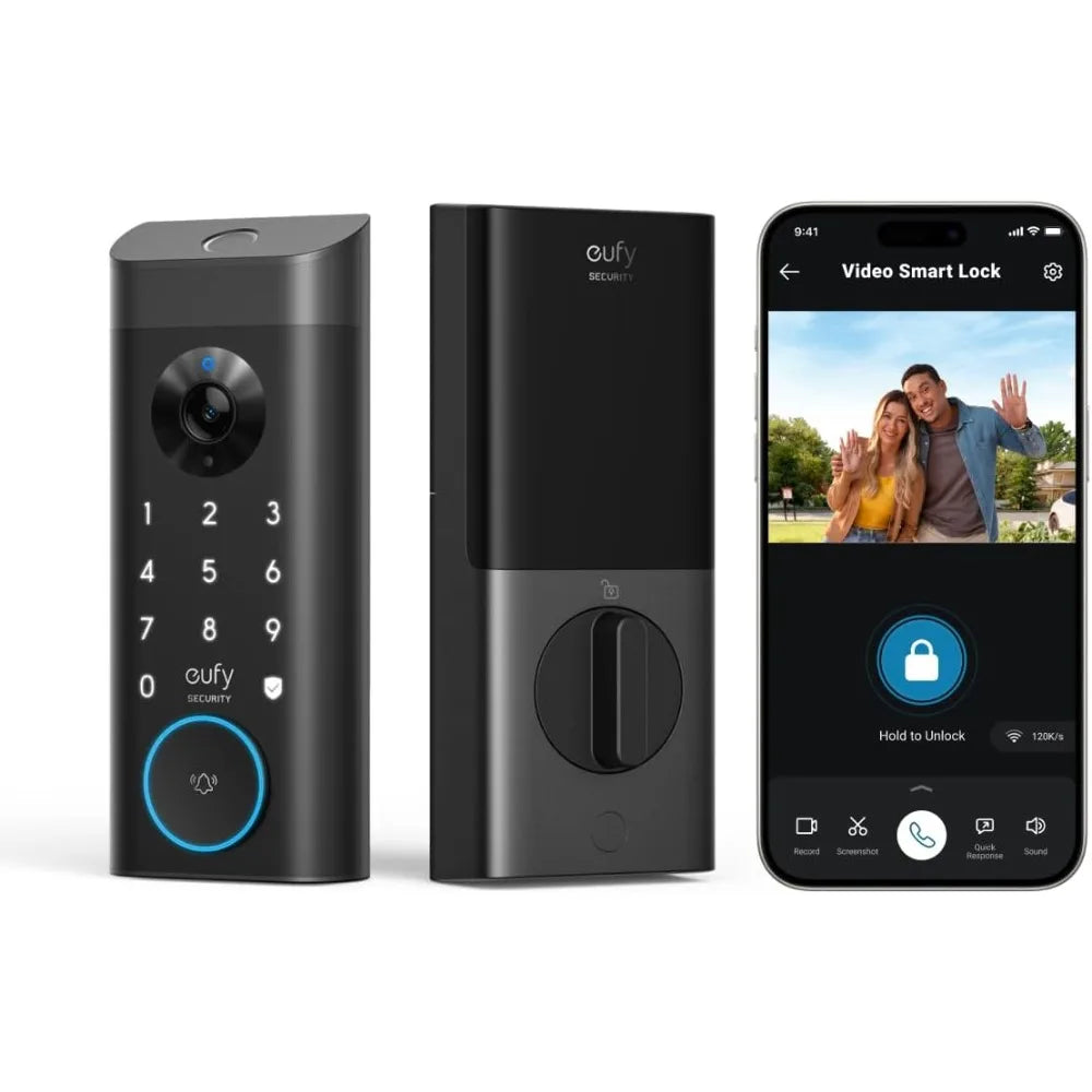Video Smart Lock E330, 3-In-1 Camera+Doorbell+Fingerprint Keyless Entry Door Lock, Smart Built-In Wi-Fi Deadbolt for Front Door